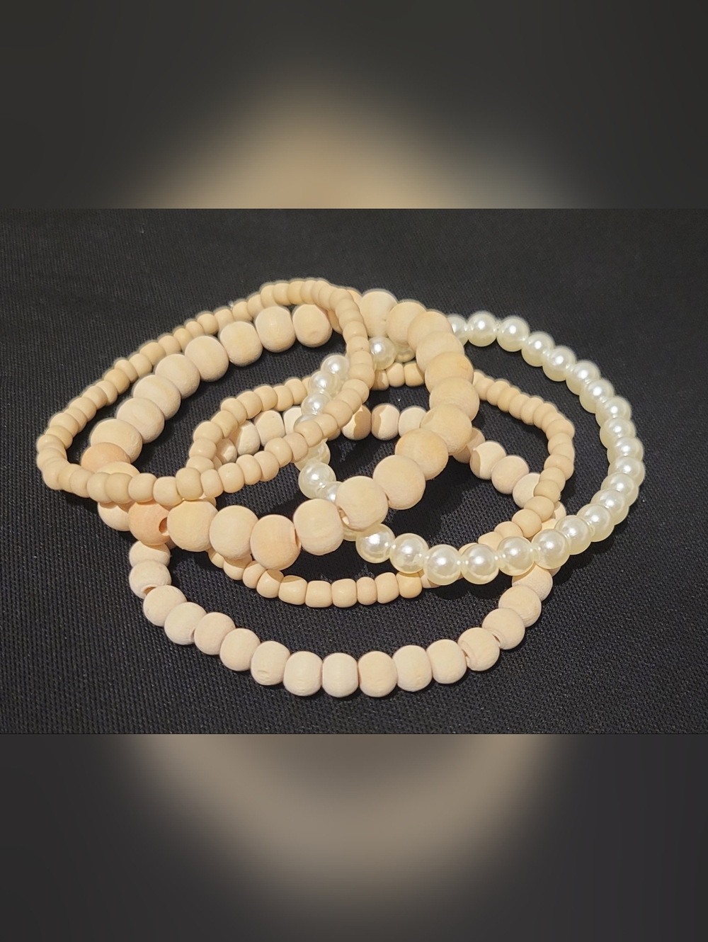 Hand Crafted Stretch Beaded Bracelet Set of 
5